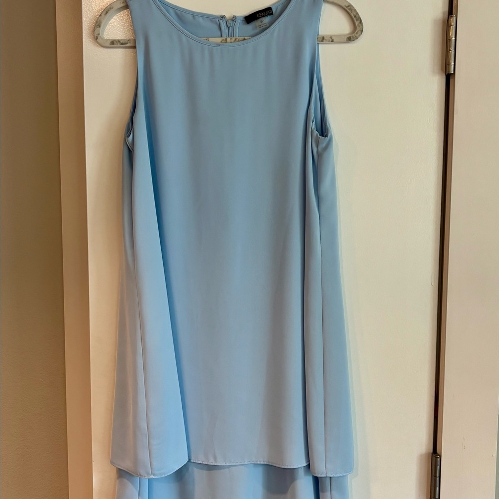 Renuar Light Blue High Low Dress
